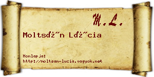 Moltsán Lúcia névjegykártya
